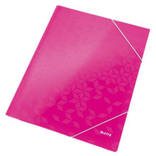 Leitz Gumis mappa, 15 mm, karton, A4, LEITZ Wow, rózsaszín (E39820023) irattartó