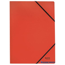 Leitz Gumis mappa, karton, A4, LEITZ "Recycle", piros mappa