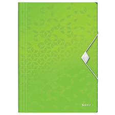  LEITZ Gumis mappa, PP, A4, LEITZ &quot;Wow&quot;, zöld mappa