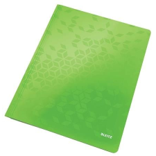 Leitz Gyorsfűző, laminált karton, A4, LEITZ "Wow", zöld lefűző