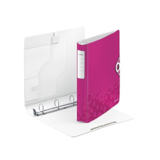 Leitz Gyűrűs könyv, 4 gyűrű, D alakú, 52 mm, A4, PP, LEITZ "Active Wow" rózsaszín gyűrűskönyv