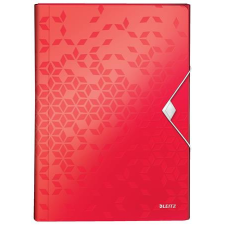 Leitz Harmonikamappa, A4, PP, 6 rekeszes, LEITZ &quot;Wow&quot;, piros mappa