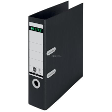 Leitz Iratrendező, 80 mm, A4, karton, újrahasznosított, LEITZ &quot;180 Recycle&quot;, fekete irattartó