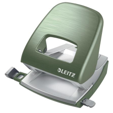 Leitz Lyukasztó, kétlyukú, 30 lap, fém, LEITZ "Nexxt Style, olajfazöld lyukasztó