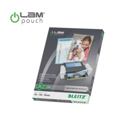 Leitz Meleglamináló fólia, 80 mikron, A5, fényes, UDT technológiával, LEITZ "iLam" (100 db) lamináló fólia
