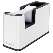 Leitz Ragasztószalag-adagoló, asztali, feltöltött, leitz "wow", fehér-fekete 53641095 ragasztószalag