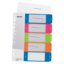 Leitz Regiszter, A4 Maxi, 1-5, LEITZ "Wow" regiszter és tartozékai
