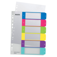 Leitz Regiszter LEITZ Wow műanyag nyomtatható extra széles 1-6 regiszter és tartozékai
