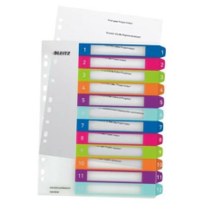 Leitz Regiszter, műanyag, A4 Maxi, 1-12, LEITZ "Wow" regiszter és tartozékai