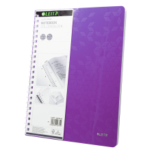 Leitz Spirálfüzet A4, 80lap, kockás Leitz Wow lila füzet