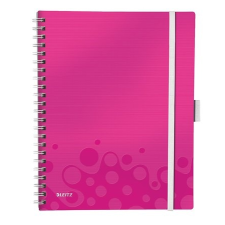 Leitz Spirálfüzet, A4, vonalas, 80 lap, LEITZ "Wow Active", rózsaszín füzet