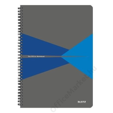 Leitz Spirálfüzet, A4, vonalas, 90 lap, PP borító, LEITZ "Office", szürke-kék (E44960035) füzet
