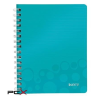 Leitz Spirálfüzet, A5, vonalas, 80 lap, LEITZ "Wow", jégkék