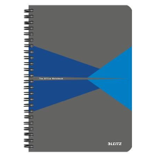 Leitz spirálfüzet, A5, vonalas, 90 lap, "Office", szürke-kék (E44990035) füzet