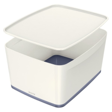 Leitz Tároló doboz LEITZ Wow Mybox fedeles műanyag nagy fehér/szürke papírárú, csomagoló és tárolóeszköz