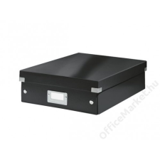 Leitz Tárolódoboz, rendszerező, laminált karton, M méret, LEITZ Click&Store, fekete (E60580095) irattartó