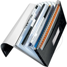 Leitz WOW A4 harmonika irattartó, fekete lefűző
