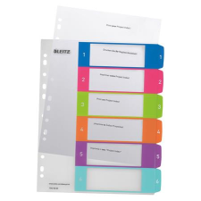 Leitz Wow A4 Maxi Nyomtatható regiszter (1-6) - Vegyes színű mappa