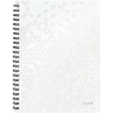 Leitz WOW A4 spirálfüzet, vonalas, fehér füzet