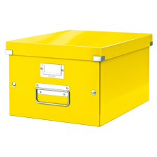 Leitz wow click&store tárolódoboz, m méret, sárga bútor