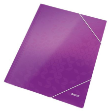Leitz WOW karton gumis mappa lila (39820062) mappa