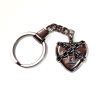  Leláncolt Szívlakat kulcstartó, ezüst színben