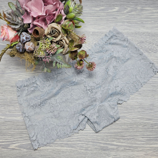 Lemila Csipkés női short alsó- francia bugyi 2XL, Világos szürke