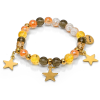 Lemon Galaxy – Hegyikristály, citrin és füstkvarc ásvány karkötő Csillag charmmal vagy anélkül, dobo