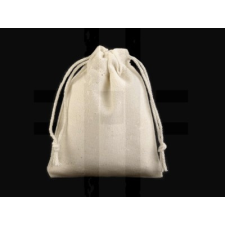  Len vászon tasak 10x13 cm - 12 db dekorációs kellék