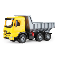 LENA Giga Trucks Billenős teherautó - Sárga/szürke autópálya és játékautó