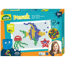 LENA : Mosaik Átlátszó pötyi kreatív szett 10mm 260db-os (35626) (LE35626) kreatív és készségfejlesztő
