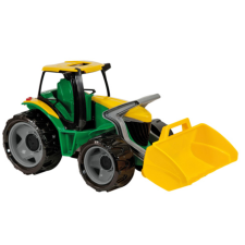 LENA : Óriás traktor homlokrakodóval zöld/sárga 62cm autópálya és játékautó
