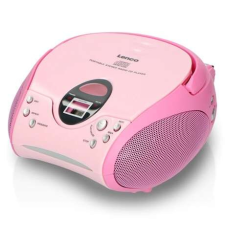 Lenco Cd-s rádió SCD-24 PINK hordozható cd és kazettás rádió hangszóróval
