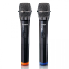 Lenco Lenco MCW-020BK Set of 2 wireless microphones with portable battery powered receiver Black