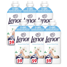 Lenor Sensitive Cotton Fresh Textilöblítő 354 mosás 6x1239ml tisztító- és takarítószer, higiénia