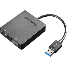 Lenovo USB 3.0 VGA/D-Sub + HDMI Átalakító Fekete 10cm kábel és adapter