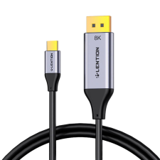 LENTION USB-C és 8K60Hz DisplayPort kábel, 1,7m (fekete) mobiltelefon, tablet alkatrész