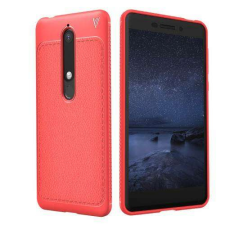 LENUO NOKIA 6.1 (2018), LENUO szilikon mobiltok, Piros tok és táska
