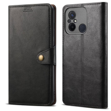 LENUO Xiaomi Redmi 12C fekete bőr flip tok (348434) tok és táska