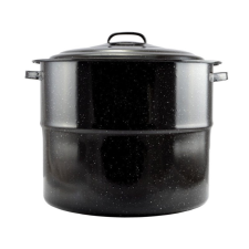 LEO-10510 Zománcozott Lábas fedővel 45 cm 31,5 liter fekete edény