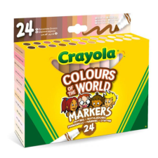 LEO-8736 Crayola: Sokszínű világ, bőrszín árnyalatú filctollak - 24 db-os filctoll, marker