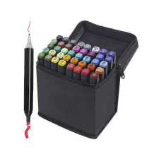 LEO-8810 Kétvégű színes filctoll készlet - 40 darabos filctoll, marker