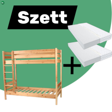  Leo fenyő emeletes ágy 90 + 2 db Max matrac gyermekbútor