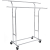 Leobert Nagy teherbírású fém ruhaállvány, ruhatartó kerekeken, ezüst (model_2112_1)