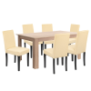  Leon 6+1 étkező garnitúra sonoma tölgy-bézs