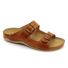 LEON 703 LEON Comfort férfi bőr papucs gyógypapucs