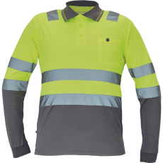  LEON HV póló hosszú ujjú sárga/szürke4XL