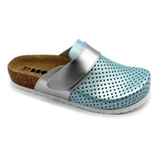 LEON Klumpa 4251 Leon Comfort női bőr, zöld-ezüst, 38