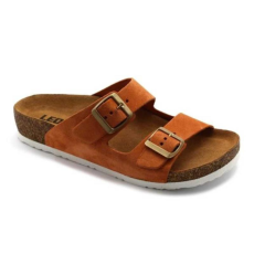 LEON Papucs 4010 Leon Comfort női bőr, rózsaszín metál, 35