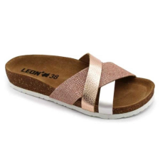 LEON Papucs 4201 Leon Comfort női bőr, ezüst, 40 munkavédelmi cipő